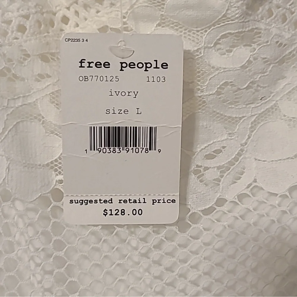 Free People Be your baby white lace mini dress - Picture 9 of 10